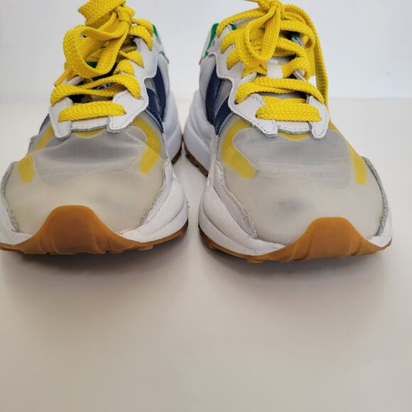 New Balance x Staud 51/40 Sneakers White Leather Colorblock Throwback Men 5.5 - Picture 3 of 11